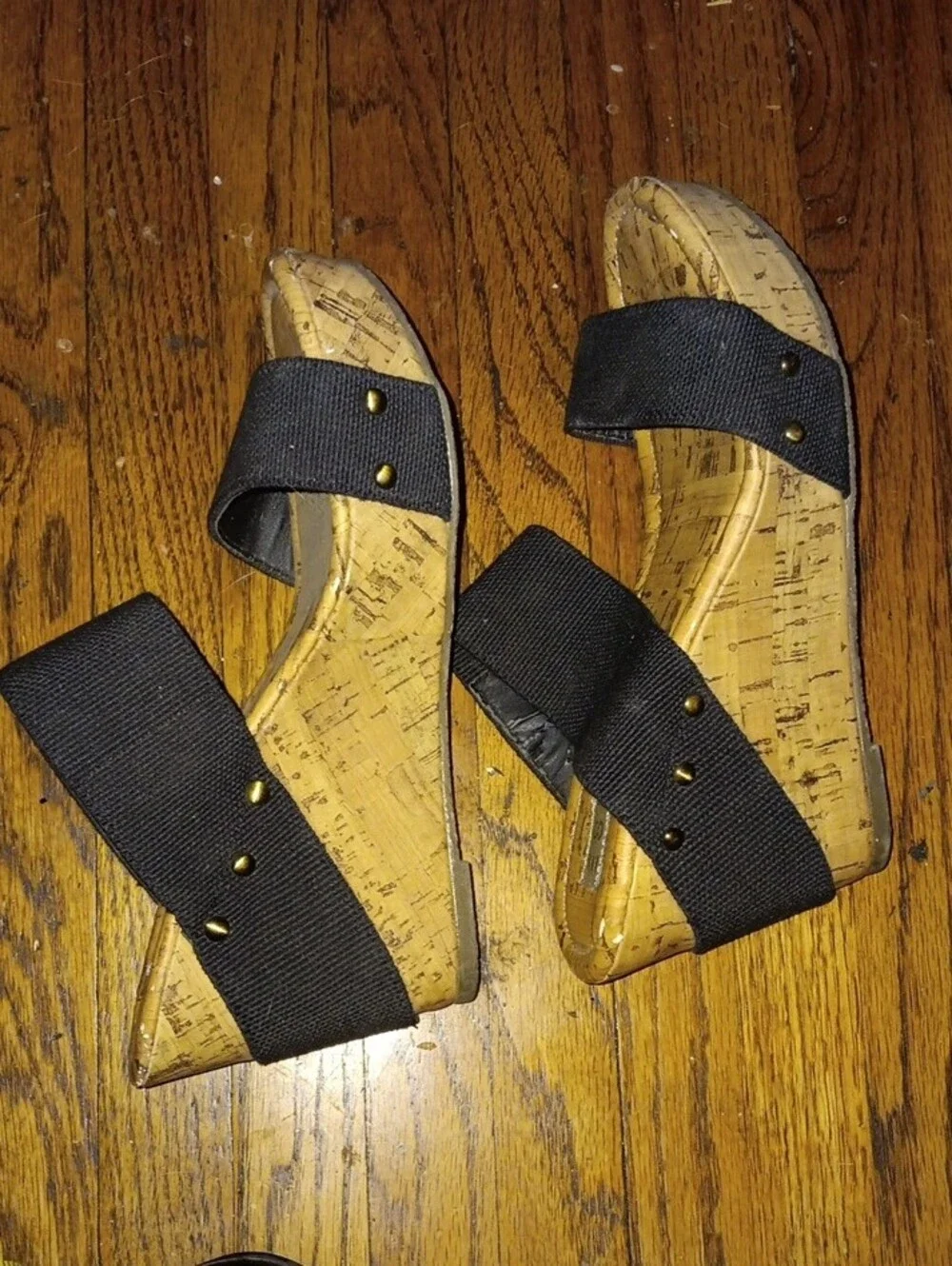 Esprit Black Strappy Cork-Effect Kids Sandals